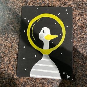 A duck astronaut painting!